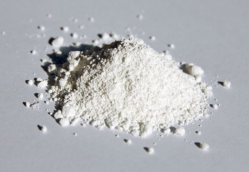 Titanium dioxide on Earth.