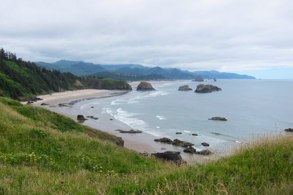 A view of Crescent Beach from Ecola Point.