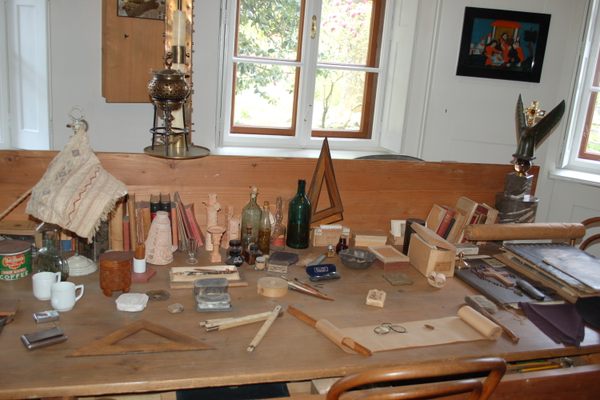 A glimpse of Plecnik's studio. 
