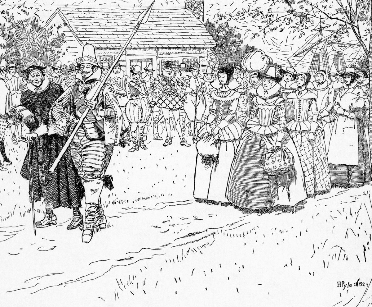Arrival of the first women to the Jamestown colony.