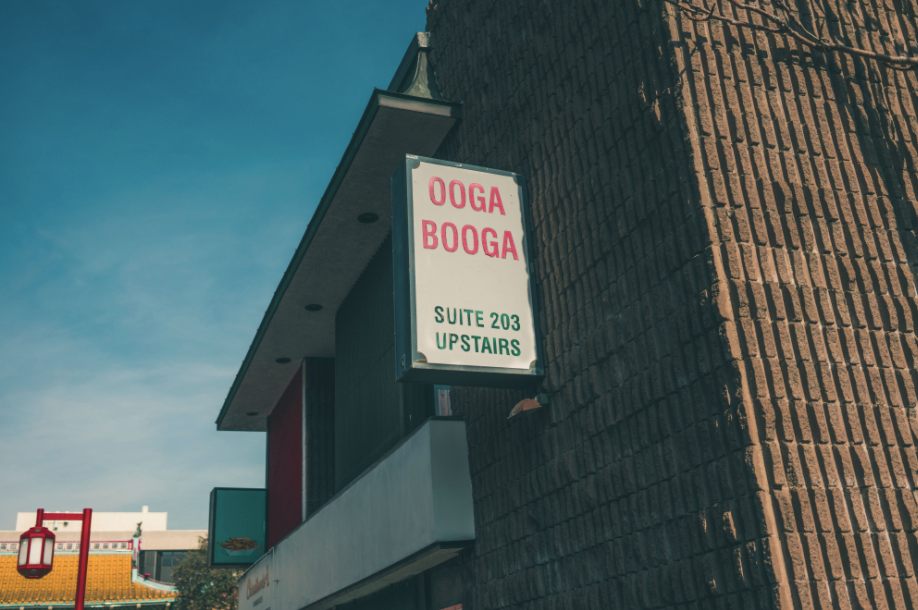 Ooga Booga's marquee in Chinatown. 