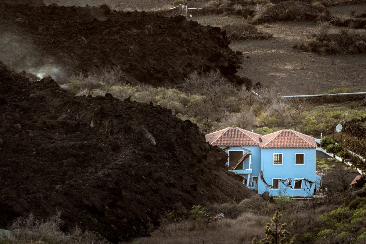 Thousands of homes, such as these in Tacande, were consumed or damaged by the lava flows.