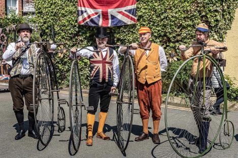 To ride these contraptions, riders need bravery, tights, and a vest.