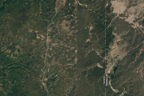 Screenshot of the wilderness surrounding Buffalo Lake, which is located within the "Zone of Death."