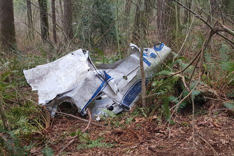 Wreckage pieces that remain, March 2021