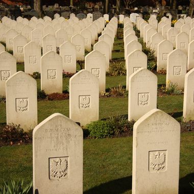 Polish graves at Newark Cemetery.