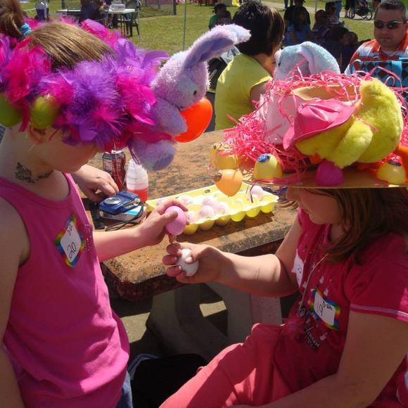 Two participants in the children's event at the Easter on the Red River Festival.