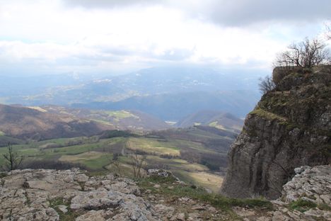 Looking out from the plateau.
