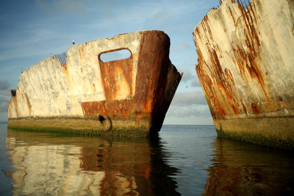 Bow of the SS Slater.