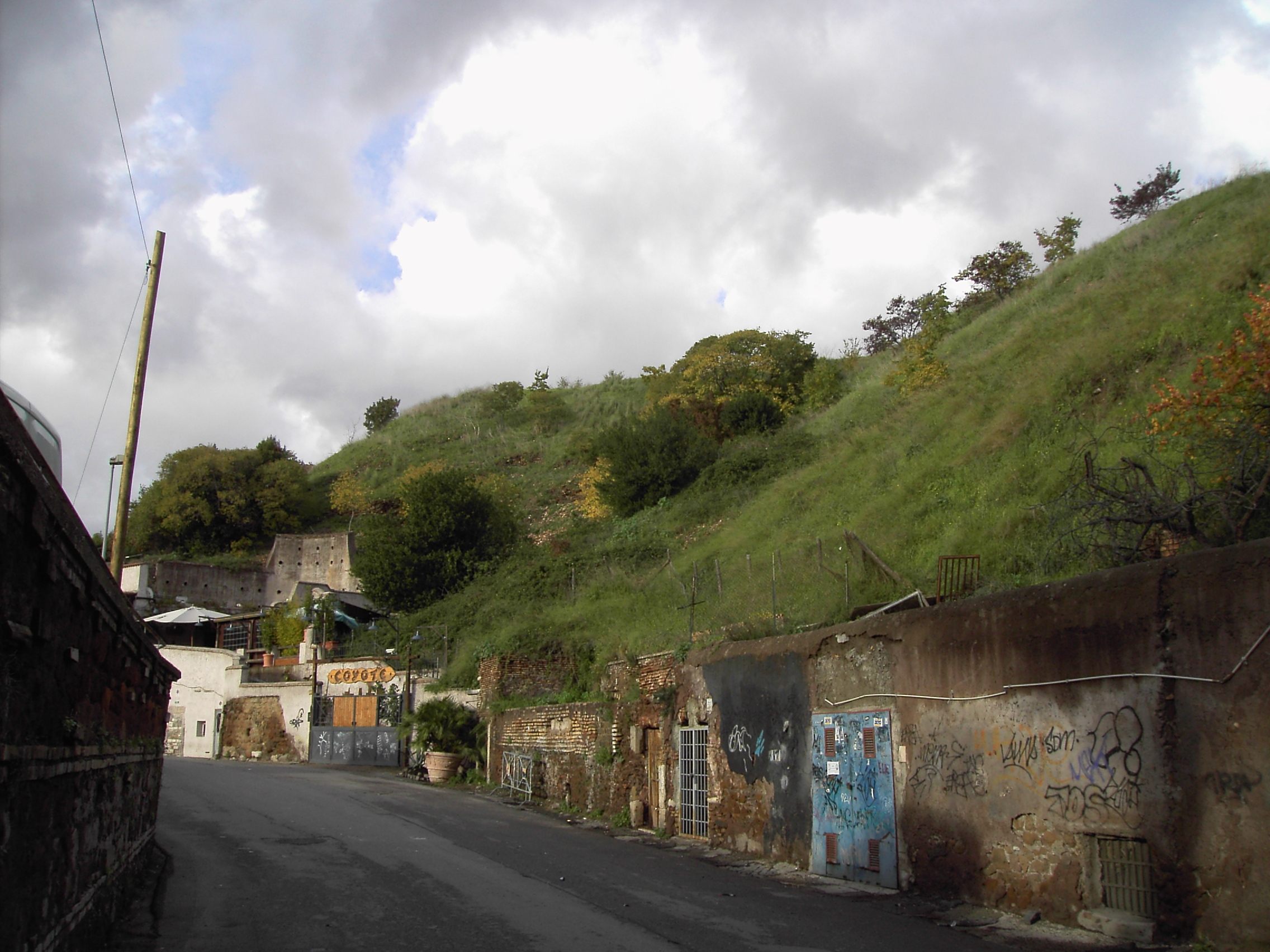 Monte Testaccio in Rome is made up entirely of tens of millions of fragments of ancient amphorae.