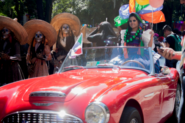 Mexico City's first-ever Day of the Dead parade, 2016.