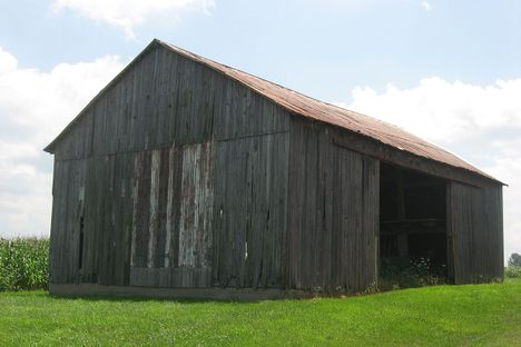 The barn at the Clemens Farmstead, where James and Sophia Clemens settled in 1818. 