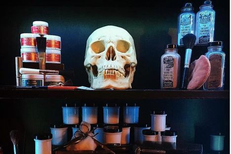 Vintage mortician's makeup kit.