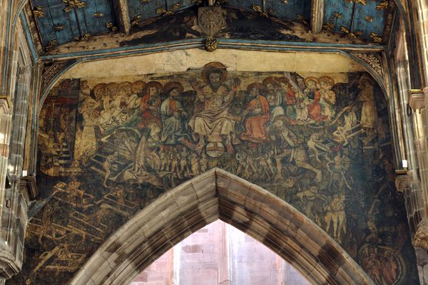 The Doom Painting, Holy Trinity Church, Coventry, England.