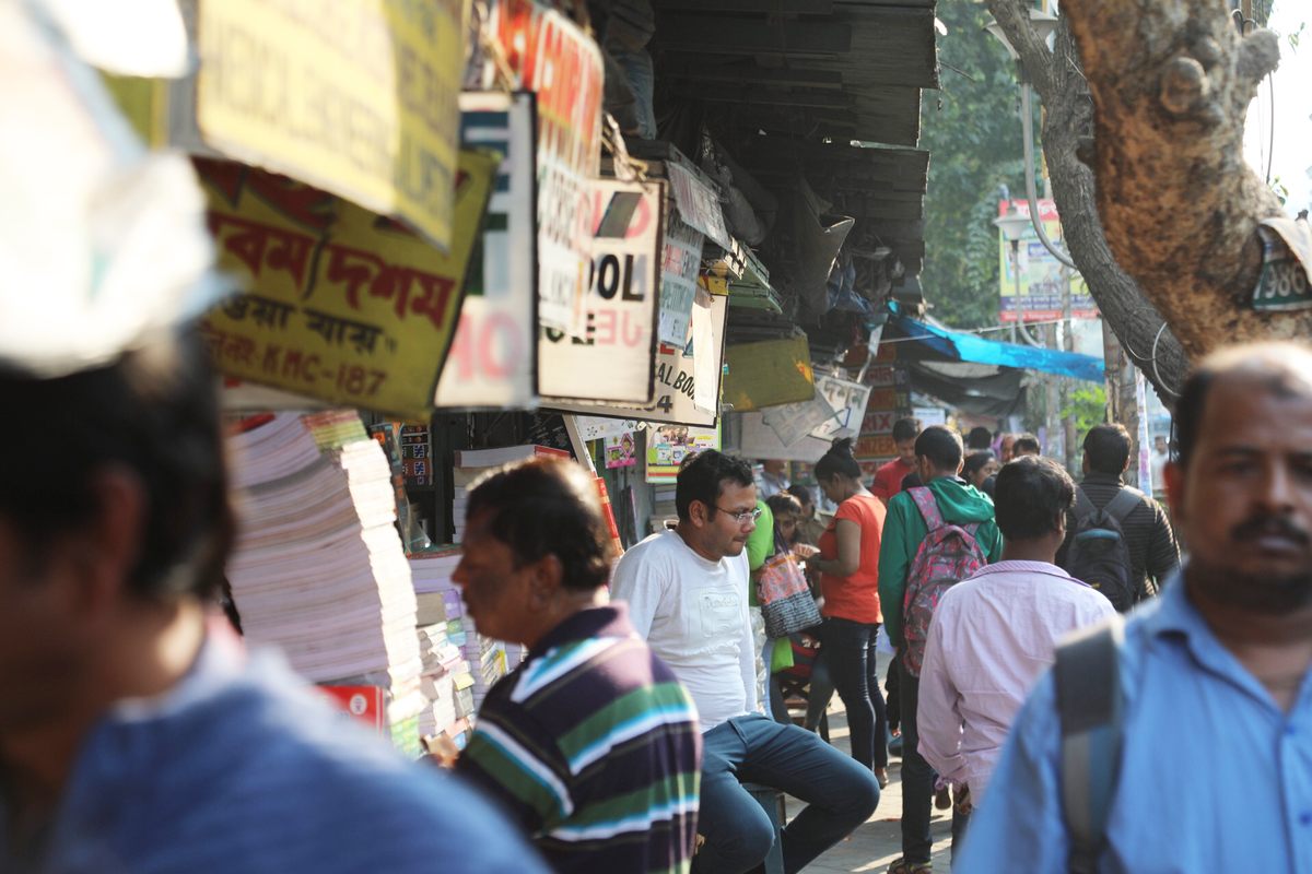 The British poet and translator Joe Winter described College Street as “a planet littered with books, a crazed sales pitch wherever one looks.”