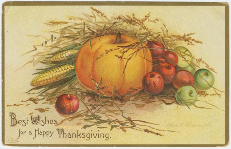 A 19th-century Thanksgiving greeting.
