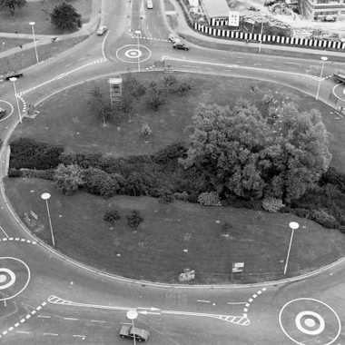 The roundabout in 1973, shortly after it opened.