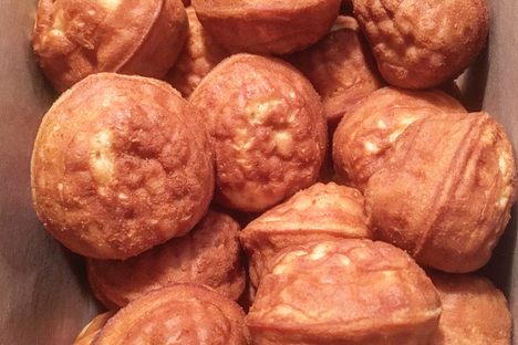 Mashed Potato-Filled Walnut Cakes