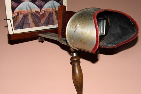  Stereoscopes became a popular form of in-home entertainment in the mid 19th-century. |