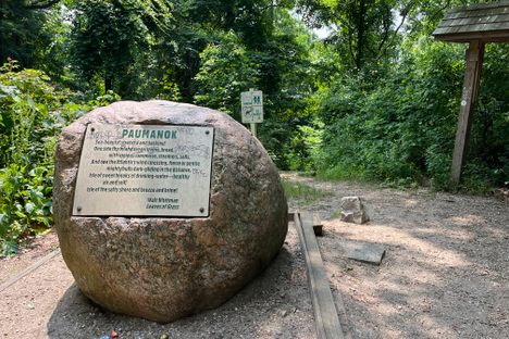 The rock marking the top of Jayne's Hill.