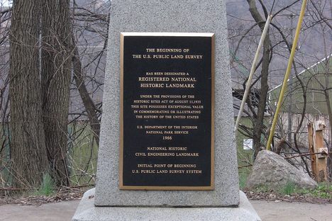The monument's front.