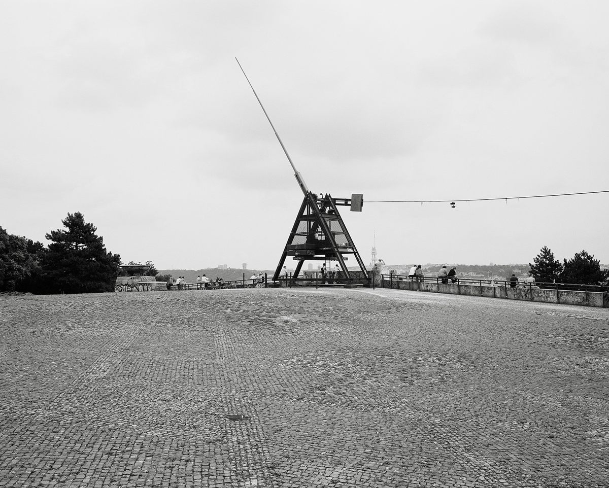 <em>Stalin, Prague, Czechia</em> (2015): “The Metronome monument you see here stands in Letná Park in Prague’s city center, in the same place that the largest Stalin statue in the world once occupied. The Czech people blew up that monument during destalinization. The Metronome is now a spot for teenagers to hang out and skateboard and whatnot. What’s amazing to me is that, though the statue of Stalin has been gone for decades and the place has been renamed, when my teenage niece meets her friends there, they still refer to it as <em>na Stalinu</em>—'at Stalin,’ as if he’s still there.”