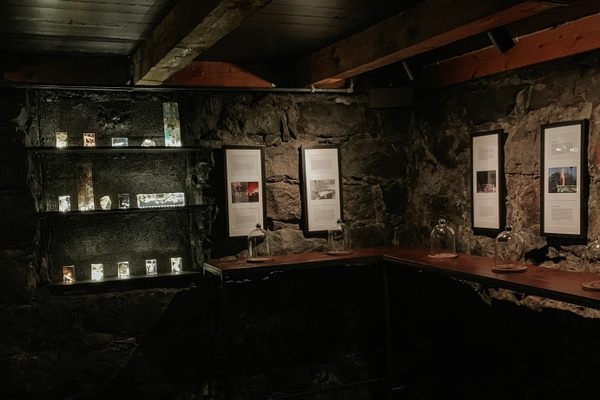 Inside the scent-based mini-museum.