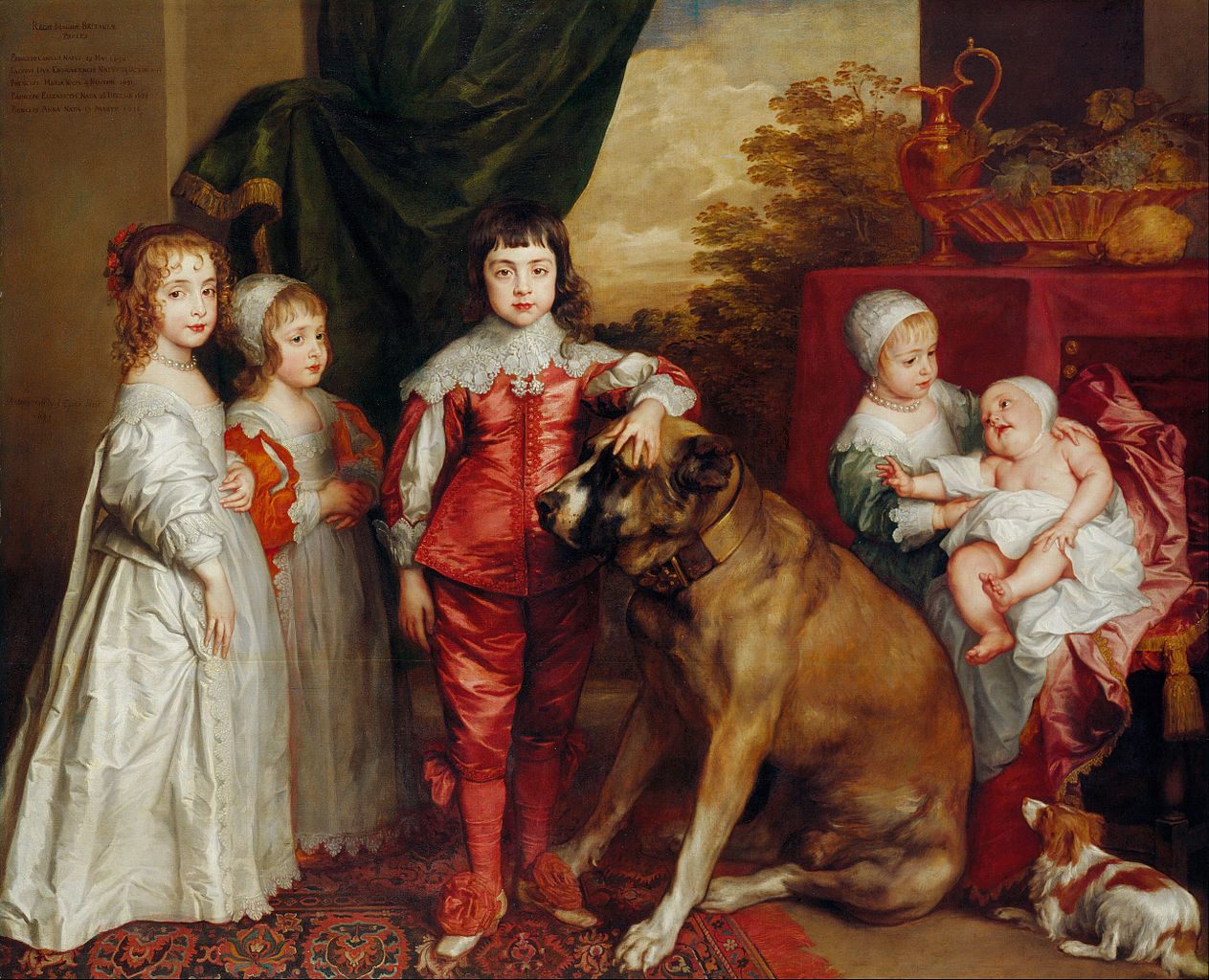 Anthony van Dyck's 1637 painting <em>Five Eldest Children of Charles I</em>.  