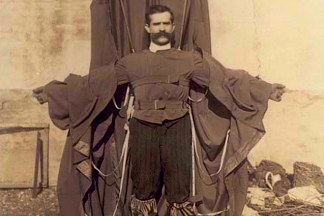 Franz Reichelt in his parachute suit.