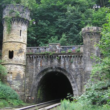 Tunnel entrance seen from the ground.