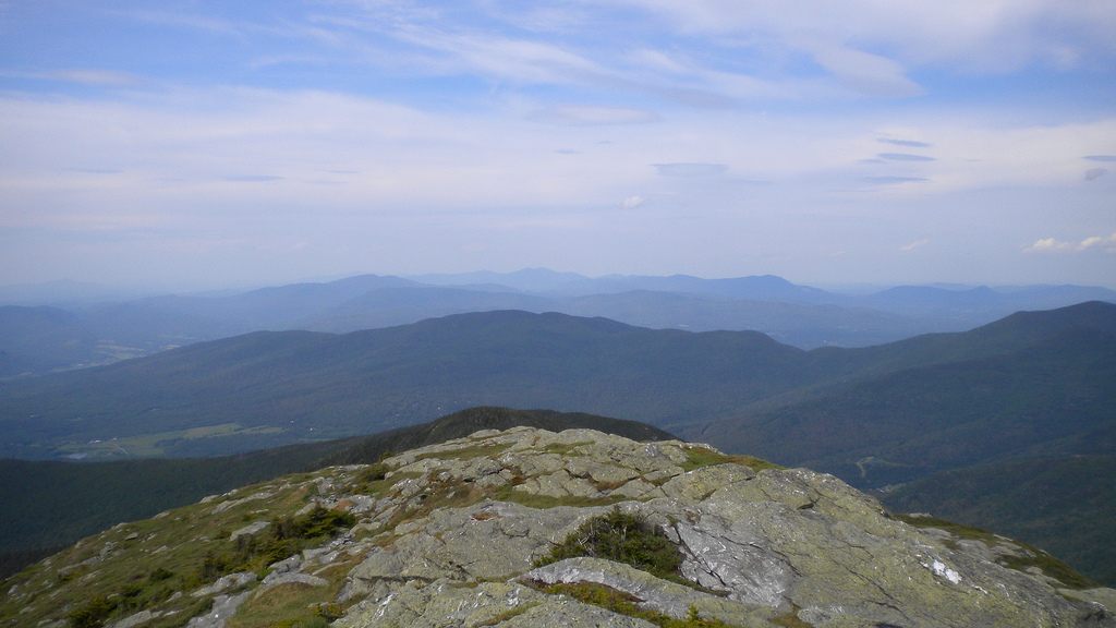 View from Mount Mansfield, highest point in Vermont.