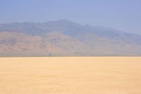 Steens Mountain from the Alvord Playa.  Yes, that white patch is snow lingering into August!