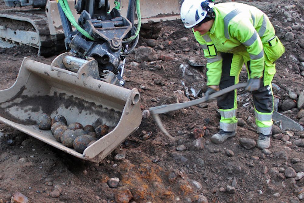 They turned up during ongoing construction work.