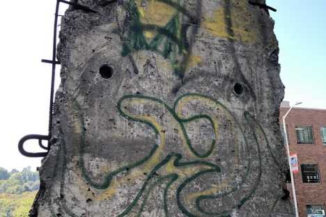 Piece of the Berlin Wall at Cafe Turko