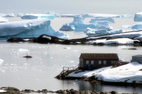 Vernadsky Station on Galindez Island, Antarctica.