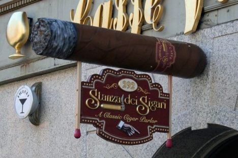 The large cigar on the front of the building is unmistakeable