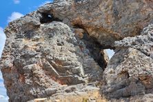 Window Rock from the west.