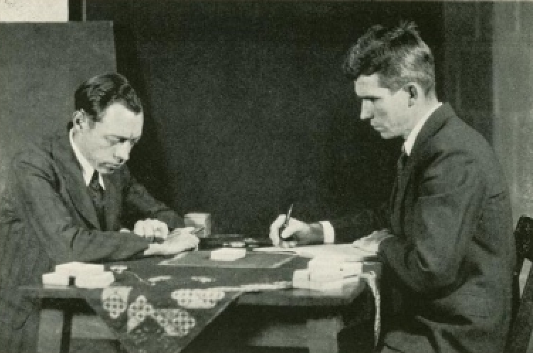 Hubert Pearce and J. B. Rhine, early 1930s; Khokhlov later studied parapsychology with Rhine.