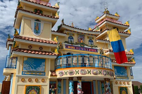 A view of the front facade.