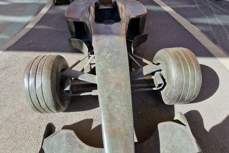 Bronze sculpture of the McLaren MP4/13