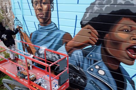 A new mural in West Oakland, California, teaches an often-overlooked part of the history of the Black Panther Party: the women who fueled the movement.