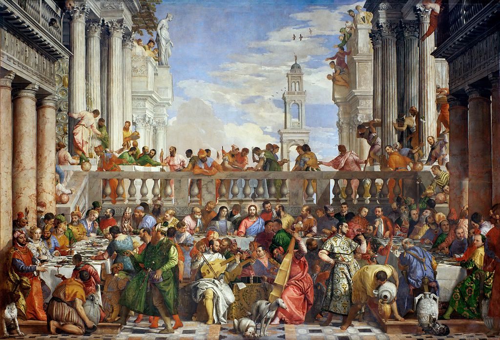 The 16th-century painting <em>The Wedding at Cana</em>, by Paolo Veronese.