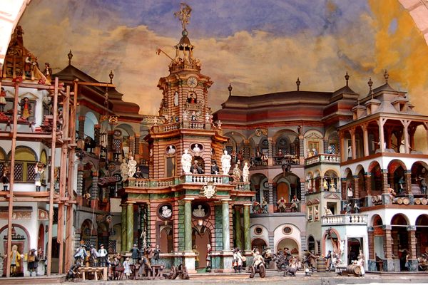 The Water-Powered Mechanical Theater with nearly 200 moving wood carvings