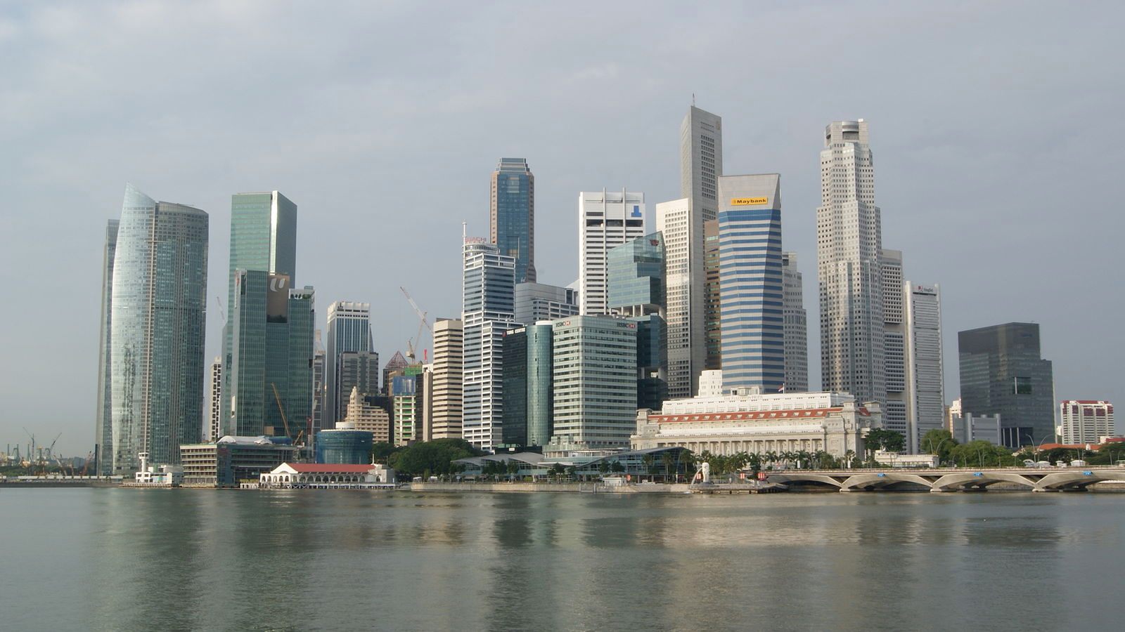 The Singapore skyline, circa 2009.