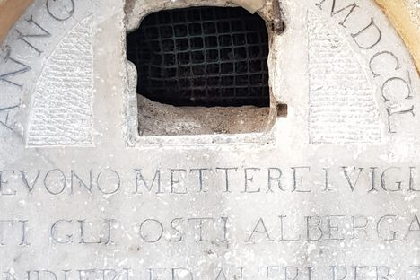 Close up of the mail slot