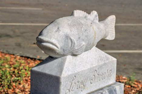 Memorial to Leroy Brown in his now permanent home.