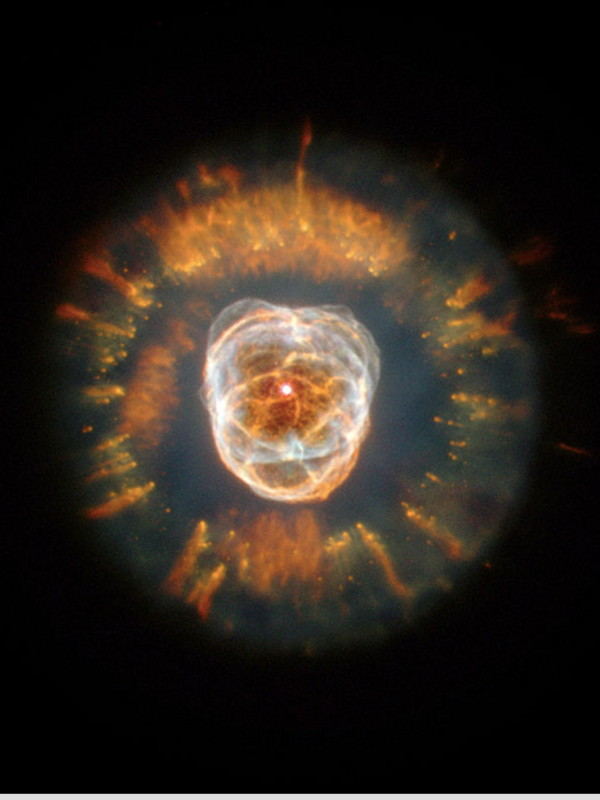 The Eskimo nebula – a planetary nebula formed after a sun-like star dies.