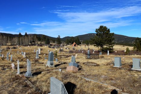 The cemetery.
