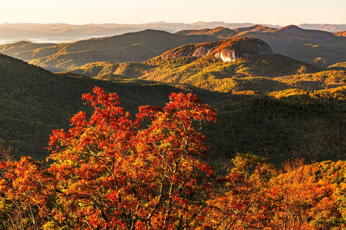 Looking Glass Rock in the Appalachians.