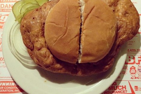 A brain sandwich from the Hilltop Inn in Evansville, Indiana.